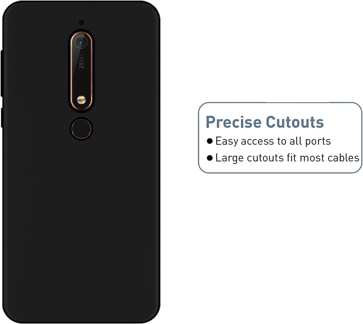 کاور محافظ گوشی نوکیا 6.1 زوبی تک، سیلیکونی نرم، TPU، انعطاف پذیر، باریک، مشکی مات، ضد اثر انگشت، برش های دقیق سازگار با نوکیا 6.1 کاور محافظ گوشی نوکیا 6.1 زوبی تک، سیلیکونی نرم، TPU، انعطاف پذیر، باریک، مشکی مات، ضد اثر انگشت، برش های دقیق سازگار با نوکیا 6.1