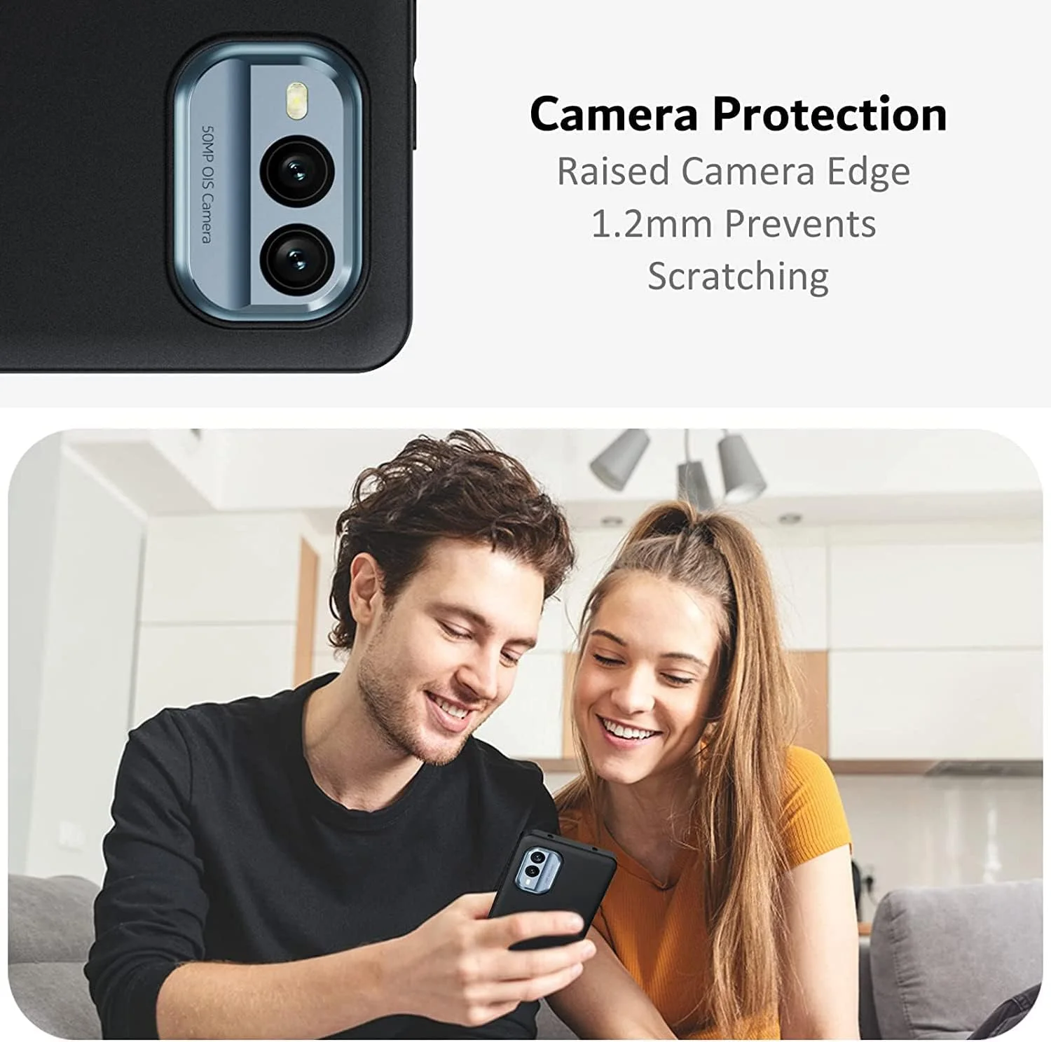 کاور محافظ گوشی نوکیا X30 زوبی تک، سیلیکونی نرم، TPU، انعطاف پذیر، باریک، مشکی مات، ضد اثر انگشت، برش های دقیق، سازگار با نوکیا X30