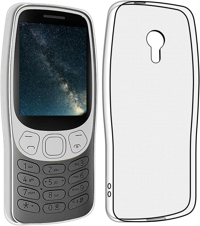 کاور محافظ اس دی تک برای نوکیا 3210 (2024) [ژله ای شفاف] کاور نرم شفاف ممتاز [سیلیکونی TPU] [بامپر]