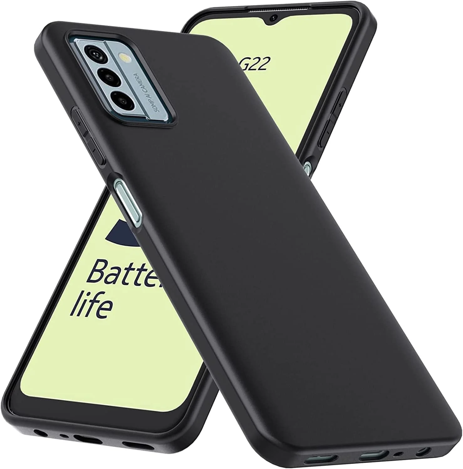 کاور محافظ گوشی نوکیا G22، سیلیکونی نرم، TPU انعطاف پذیر، باریک، مشکی مات، ضد اثر انگشت، برش های دقیق، سازگار با نوکیا G22 کاور محافظ گوشی نوکیا G22، سیلیکونی نرم، TPU انعطاف پذیر، باریک، مشکی مات، ضد اثر انگشت، برش های دقیق، سازگار با نوکیا G22