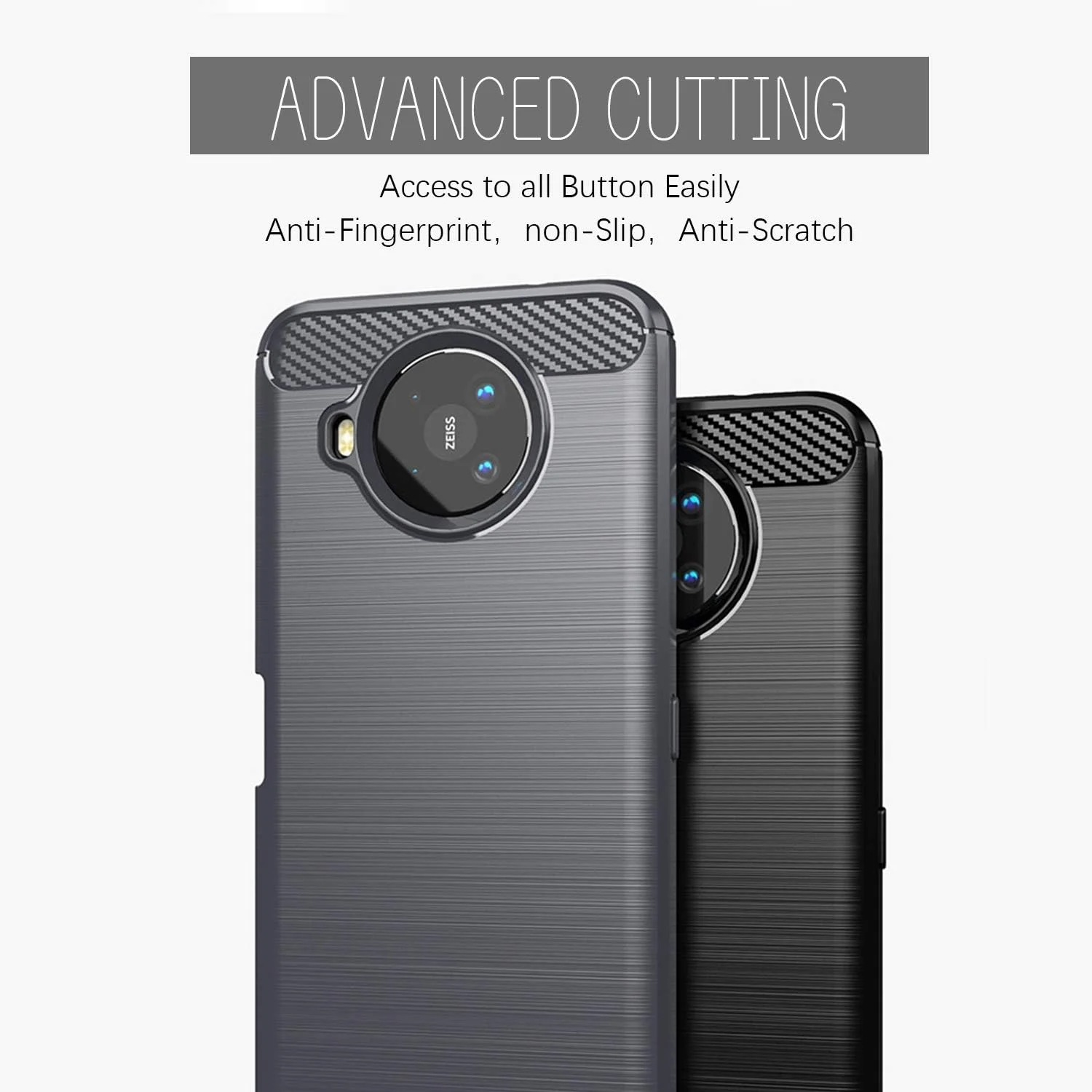 قاب گوشی نوکیا 8.3، قاب محافظ گوشی موبایل نوکیا 8.3 [آبی]، سری نفیس طرح کربن، با فناوری ضد خش و ضد ضربه برای نوکیا 8.3