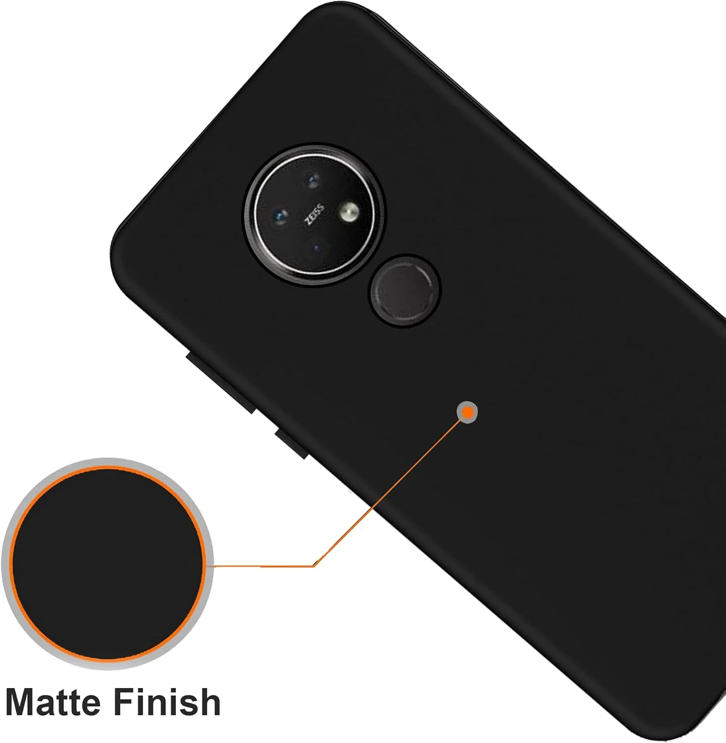 کاور محافظ گوشی نوکیا 7.2 و نوکیا 6.2 - کاور نرم و منعطف با قابلیت جذب شوک برای نوکیا 7.2 و نوکیا 6.2، مشکی مات، برند HELLO ZONE کاور محافظ گوشی نوکیا 7.2 و نوکیا 6.2 - کاور نرم و منعطف با قابلیت جذب شوک برای نوکیا 7.2 و نوکیا 6.2، مشکی مات، برند HELLO ZONE