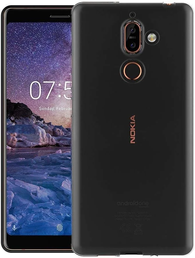 قاب محافظ ژله ای نرم MaiJin برای نوکیا 7 پلاس (6 اینچ) با پوشش پشتی شفاف