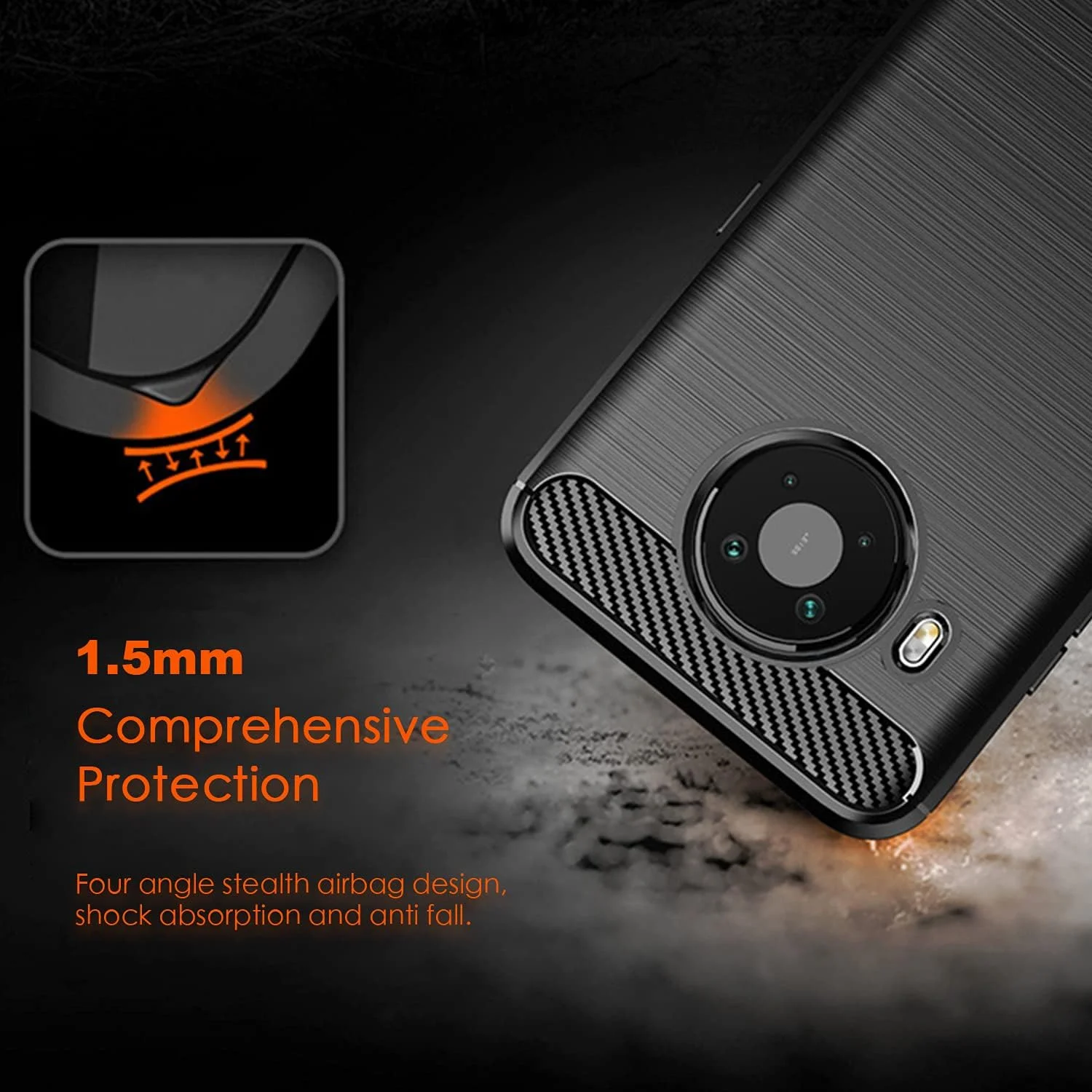 قاب محافظ گوشی نوکیا X10/X20 مدل SCL با طرح فیبر کربن، ضد خش و ضد ضربه، سازگار با نوکیا X10/X20 - مشکی