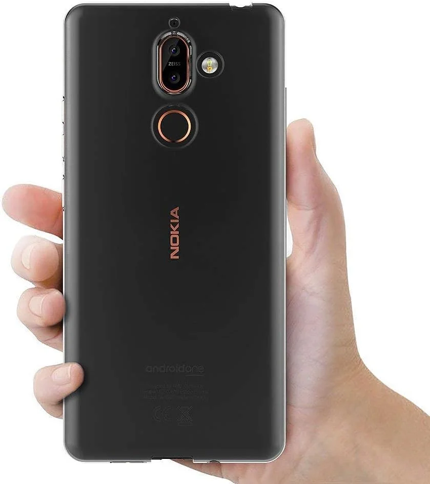 قاب محافظ ژله ای نرم MaiJin برای نوکیا 7 پلاس (6 اینچ) با پوشش پشتی شفاف