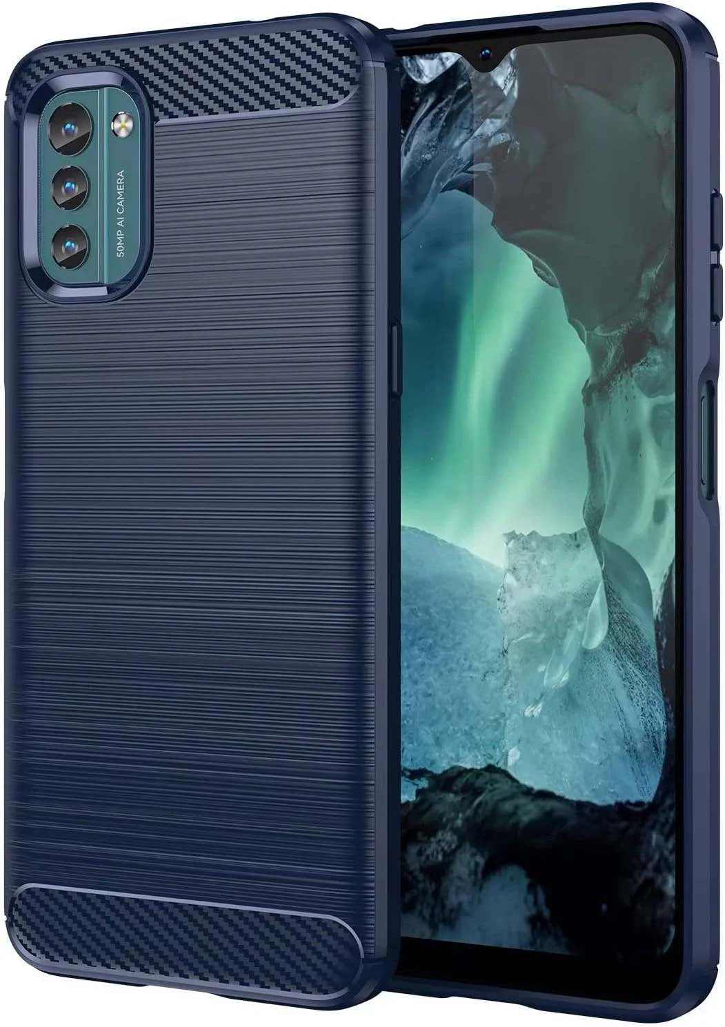 قاب محافظ گوشی نوکیا G21، ضد خش، سیلیکون نرم، ضد ضربه، کاور برای نوکیا G21 (آبی)