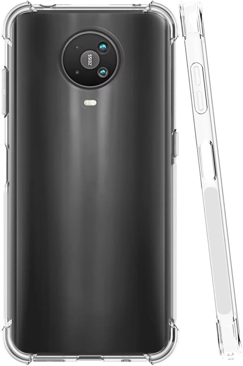 کاور یربل مناسب برای نوکیا G10 مدل TA-1334، کاور نوکیا G20 مدل TA-1336/نوکیا 6.3، کاور سیلیکونی ژله‌ای نرم و شفاف با ضربه‌گیر انعطاف‌پذیر برای نوکیا G10 / G20 - شفاف