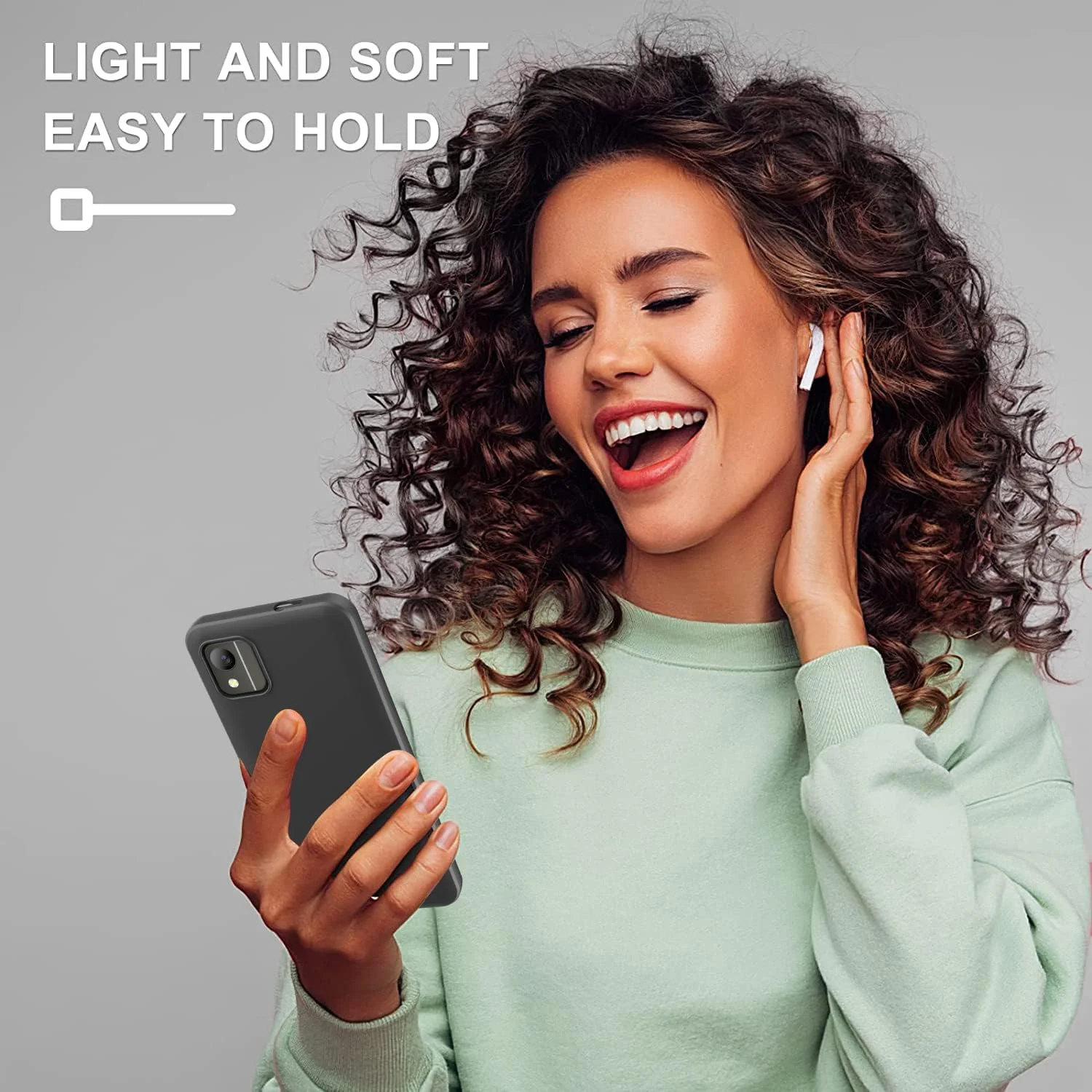 قاب محافظ گوشی نوکیا C12، TPU نرم، فوق العاده باریک، شیک، پوشش محافظ برای قاب گوشی نوکیا C12 [محافظت در برابر سقوط، ضد لغزش] - مشکی مات