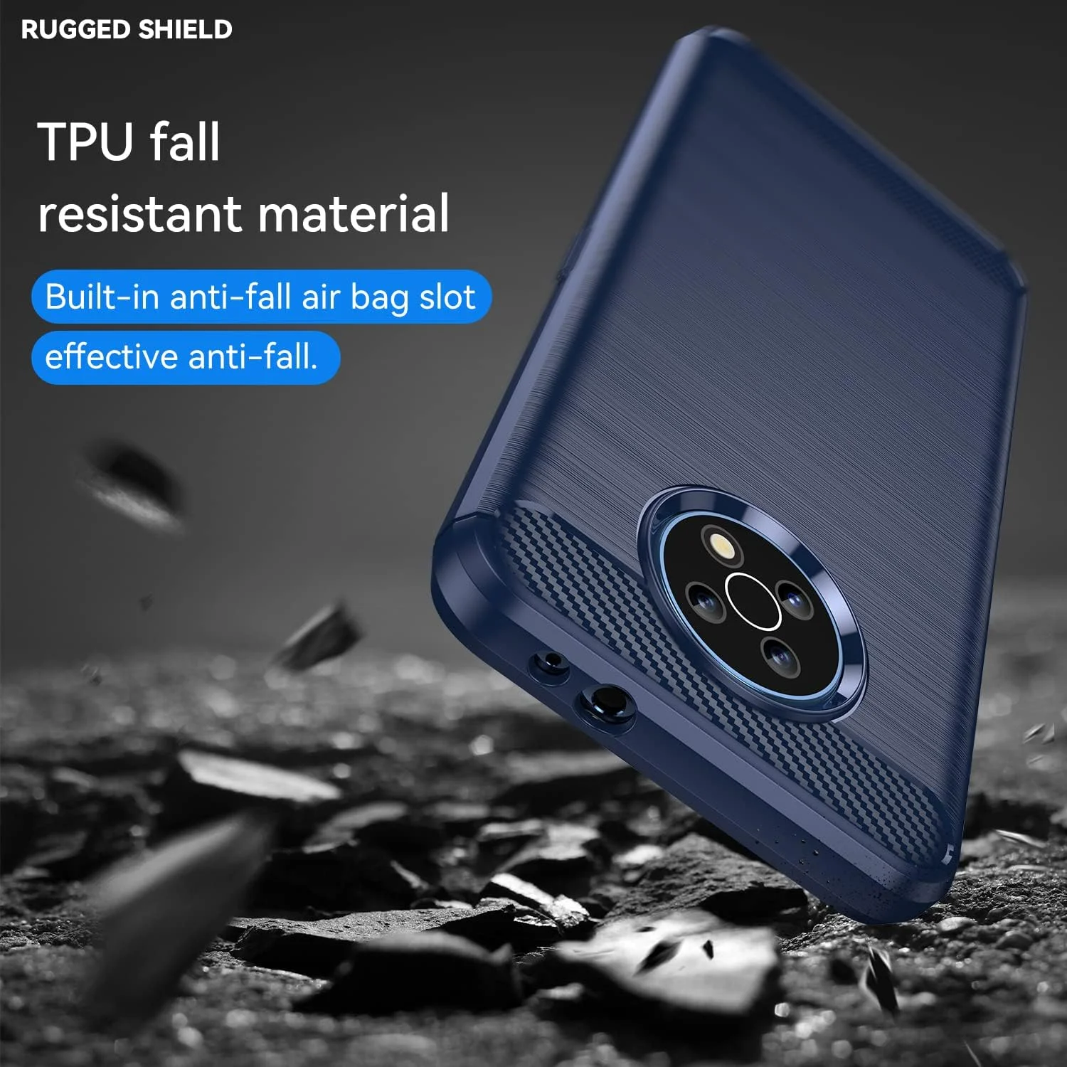 کاور فوق باریک و سبک OIATROE برای گوشی نوکیا G50، ضد خش، جنس نرم - آبی