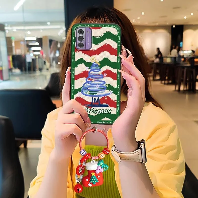 قاب گوشی سازگار با نوکیا G42 5G، قاب محافظ کارتونی موبایل، آستین گوشی سیلیکونی طرح گوزن، قاب نرم و بادوام TPU