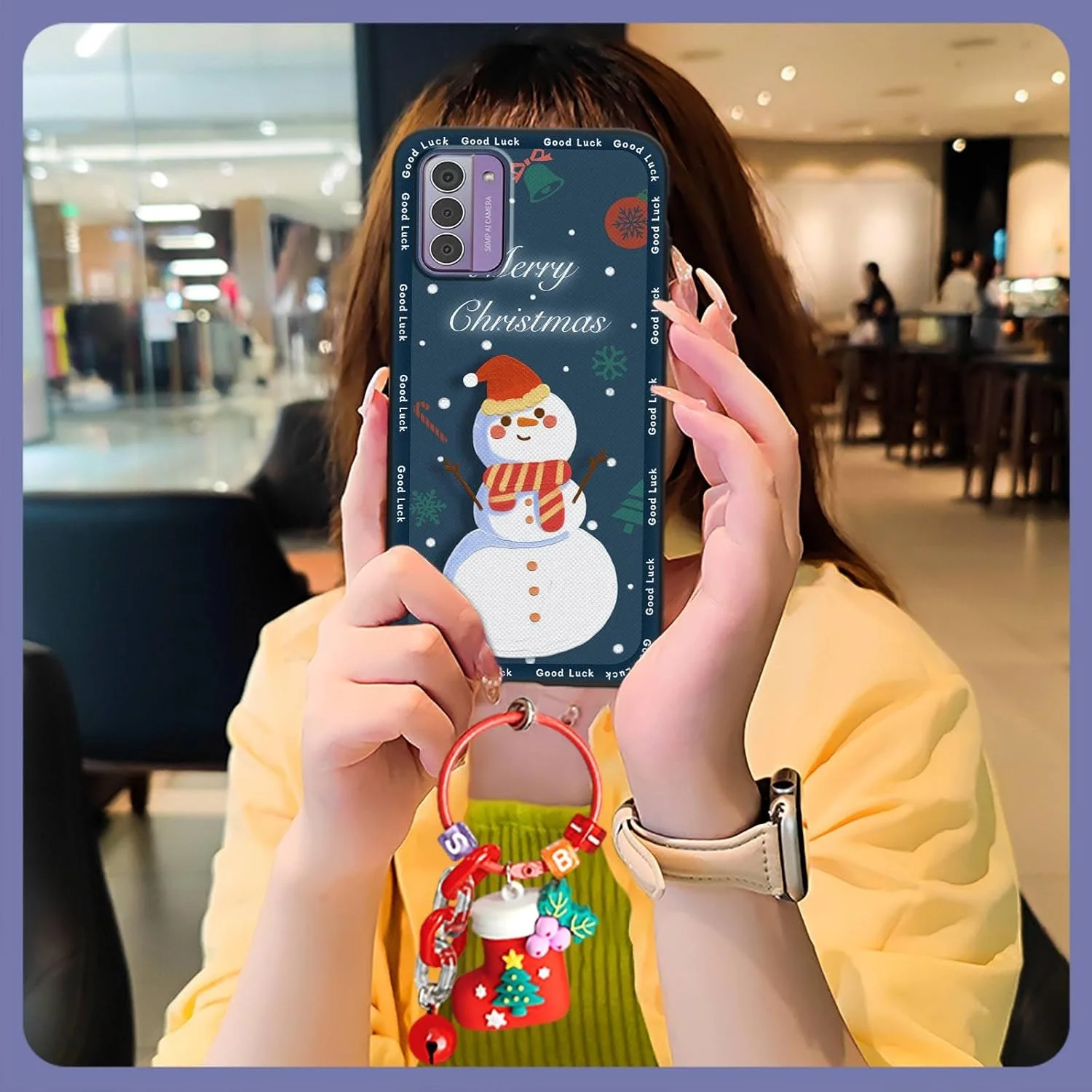 قاب گوشی سازگار با نوکیا G42 5G، قاب محافظ کارتونی موبایل، آستین گوشی سیلیکونی طرح گوزن، قاب نرم و بادوام TPU