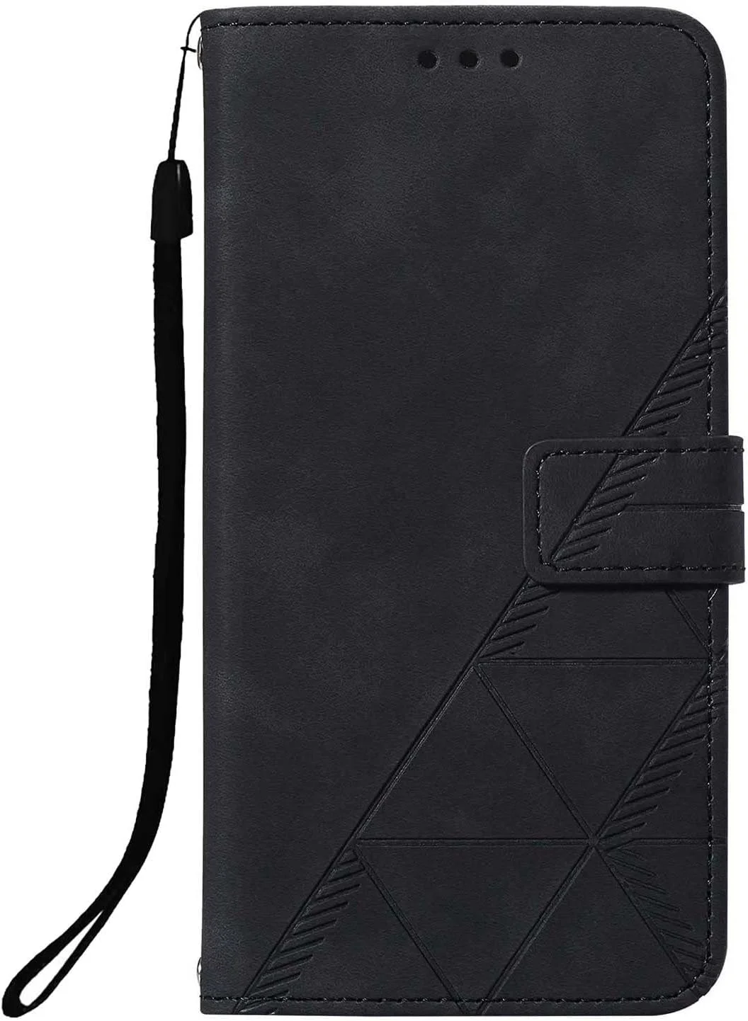 کیف چرمی محافظ گوشی نوکیا C2 ویرایش دوم، ضد ضربه، دارای جای کارت، قفل مغناطیسی، طرح خطی، رنگ مشکی