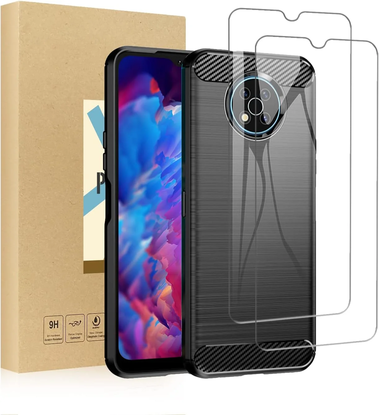 قاب محافظ SCL برای نوکیا G50 به همراه محافظ صفحه نمایش [بسته 2 عددی] + کاور، محافظ TPU ضد خش و ضد اثر انگشت