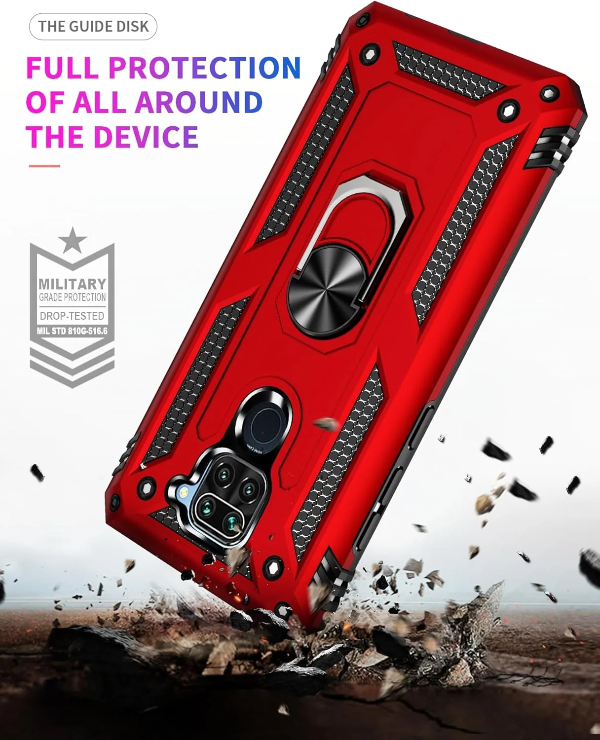 کاور سیلیکونی نرم با حلقه چرخان 360 درجه و صفحه فلزی برای هولدر مغناطیسی خودرو مناسب برای گوشی شیائومی ردمی نوت 9 کاور سیلیکونی نرم با حلقه چرخان 360 درجه و صفحه فلزی برای هولدر مغناطیسی خودرو مناسب برای گوشی شیائومی ردمی نوت 9