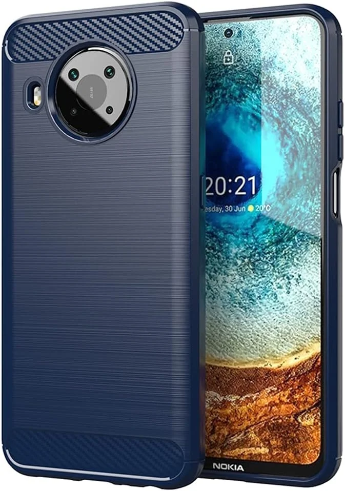 قاب گوشی بیدییو برای نوکیا X20، ضد خش، باریک و ضد ضربه، پوشش محافظ TPU انعطاف پذیر، قاب گوشی برای نوکیا X20 (آبی)