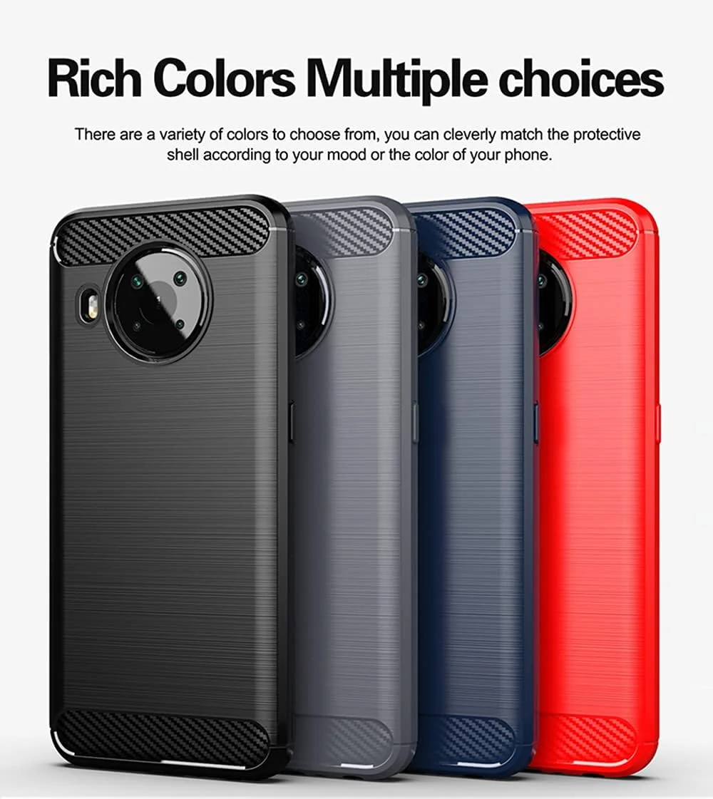 قاب گوشی بیدییو برای نوکیا X20، ضد خش، باریک و ضد ضربه، پوشش محافظ TPU انعطاف پذیر، قاب گوشی برای نوکیا X20 (آبی)