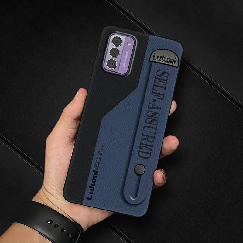 کاور گوشی موبایل لولومی مناسب برای نوکیا G42 5G، کاور پشتی بند مچی، کاور بادوام محافظ استنددار، کیف گوشی رنگ ساده، ضد ضربه و ضد گرد و غبار