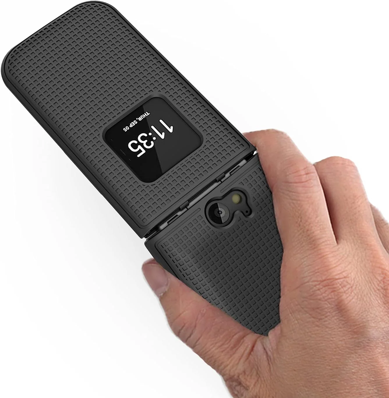 قاب محافظ گوشی تاشو نوکیا 2720 وی، پوشش سخت [بافت شبکه ای] برای مدل TA-1295