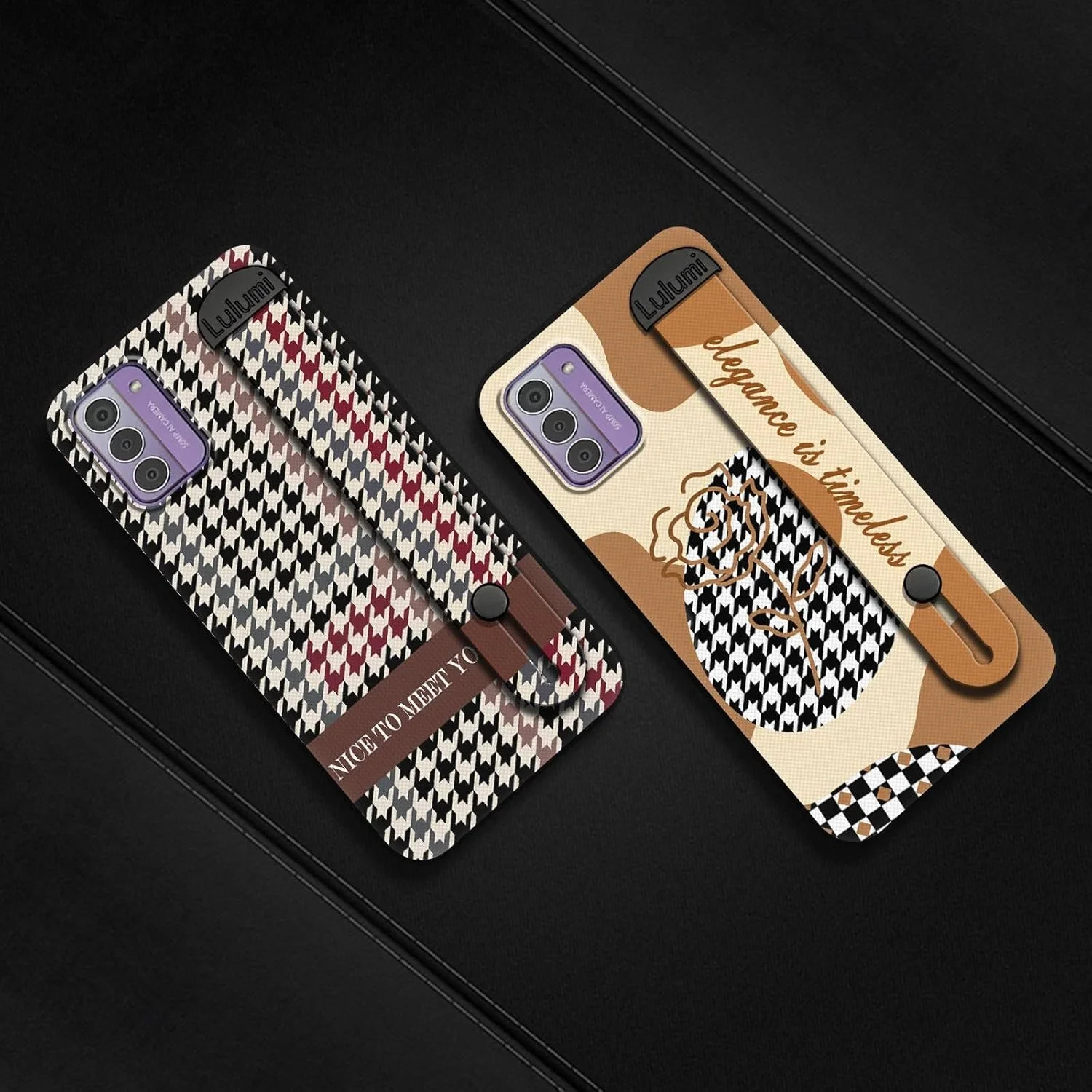 کاور گوشی موبایل لولومی مناسب برای نوکیا G42 5G، کاور پشتی بند مچی، کاور بادوام محافظ استنددار، کیف گوشی رنگ ساده، ضد ضربه و ضد گرد و غبار