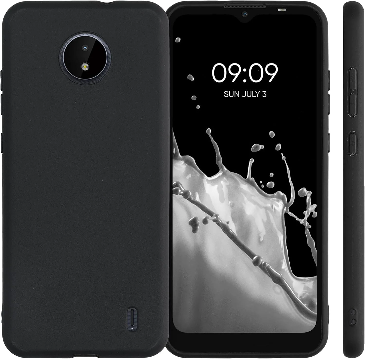 قاب محافظ گوشی نوکیا C10 / نوکیا C20، مشکی، باریک، ساخته شده از TPU نرم، انعطاف پذیر، سیلیکونی، مات، مشکی، مخصوص نوکیا C10 / C20 از Emodil