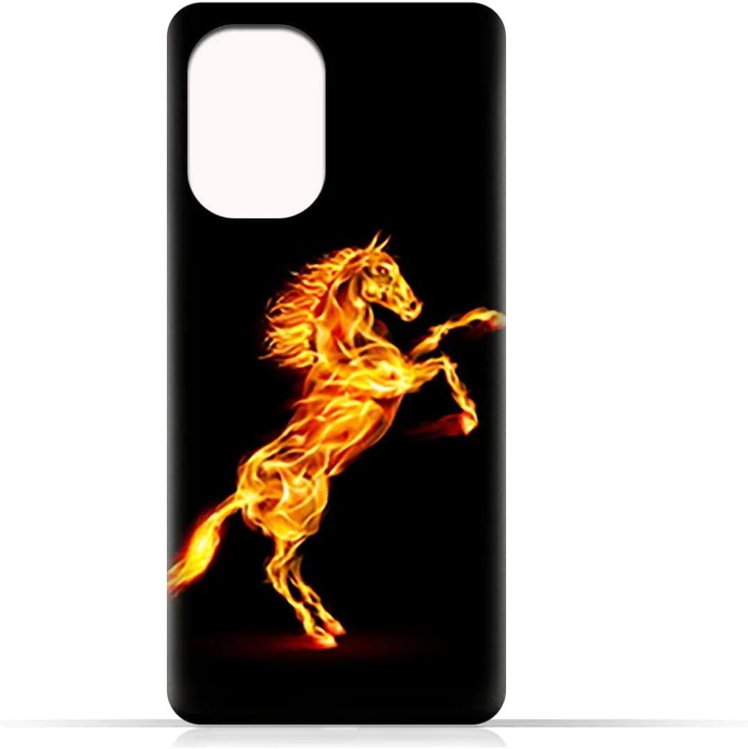 کاور محافظ گوشی موبایل نوکیا X30 طرح اسب و آتش AMC Design
