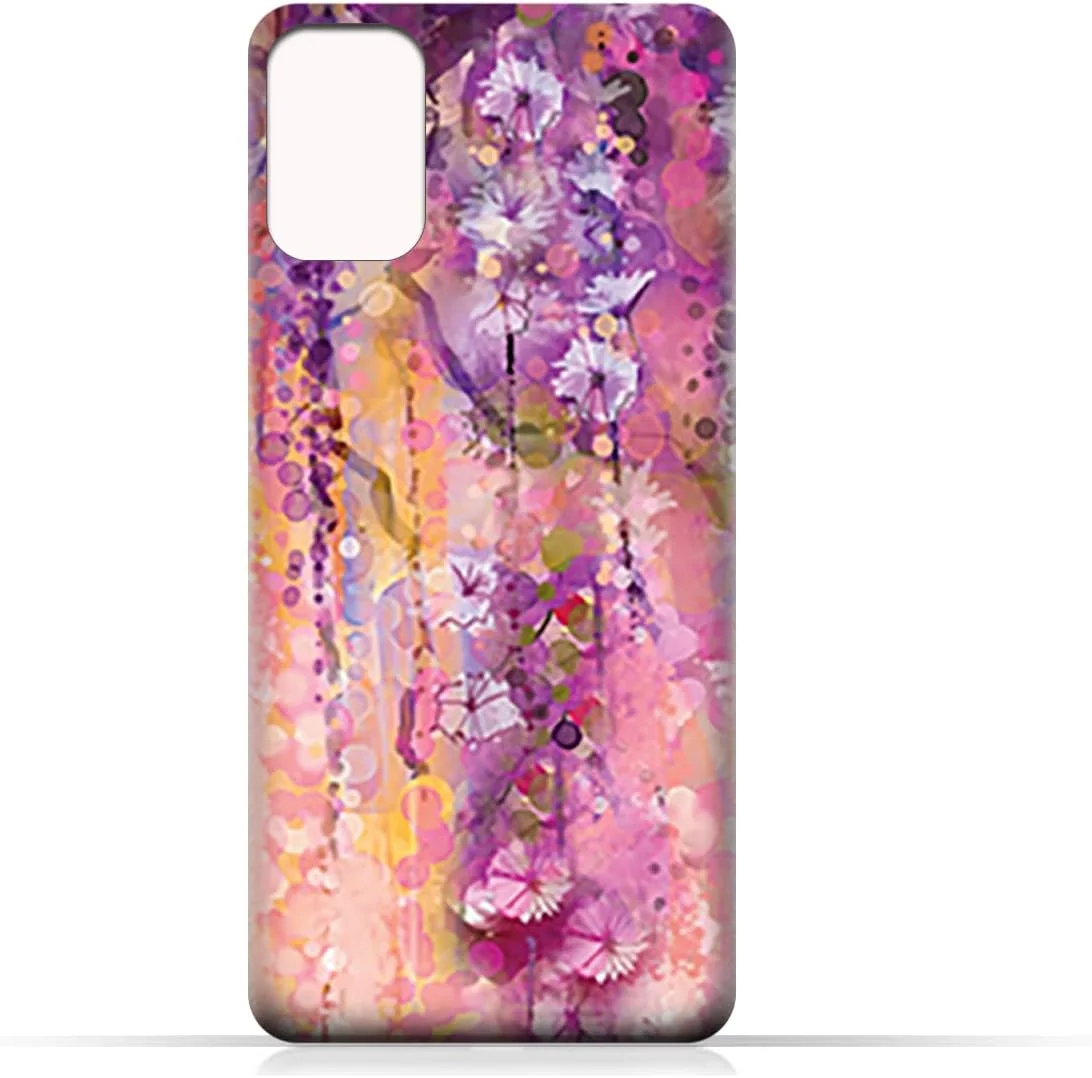 کاور محافظ گوشی نوکیا C32 مدل AMC Design با طرح گل های بنفش هنری