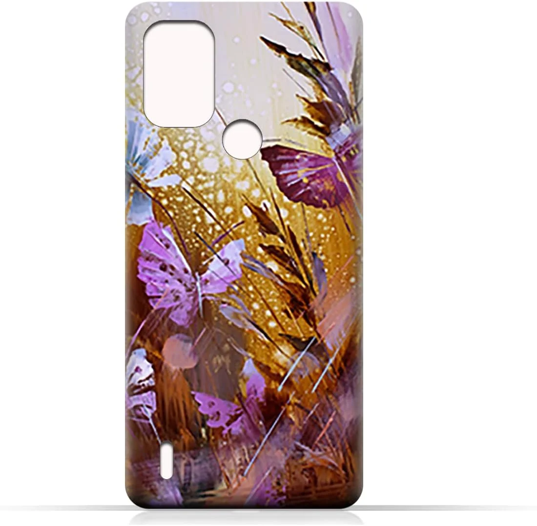 کاور محافظ گوشی نوکیا C31 طرح پروانه و نقاشی رنگ روغن، برند AMC Design