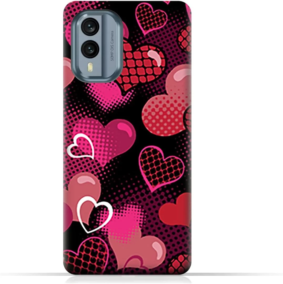کاور محافظ گوشی نوکیا X30 طرح قلب های ولنتاین، جنس TPU