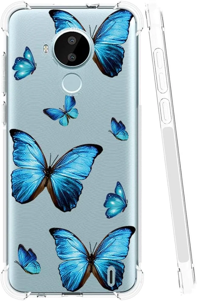 کاور یریبل برای نوکیا C30، مدل TA-1357 TA-1377، کاور زیبا، بامپر انعطاف پذیر TPU، کاور سیلیکونی لاستیکی نرم برای گوشی نوکیا C30 (پروانه آبی) کاور یریبل برای نوکیا C30، مدل TA-1357 TA-1377، کاور زیبا، بامپر انعطاف پذیر TPU، کاور سیلیکونی لاستیکی نرم برای گوشی نوکیا C30 (پروانه آبی)