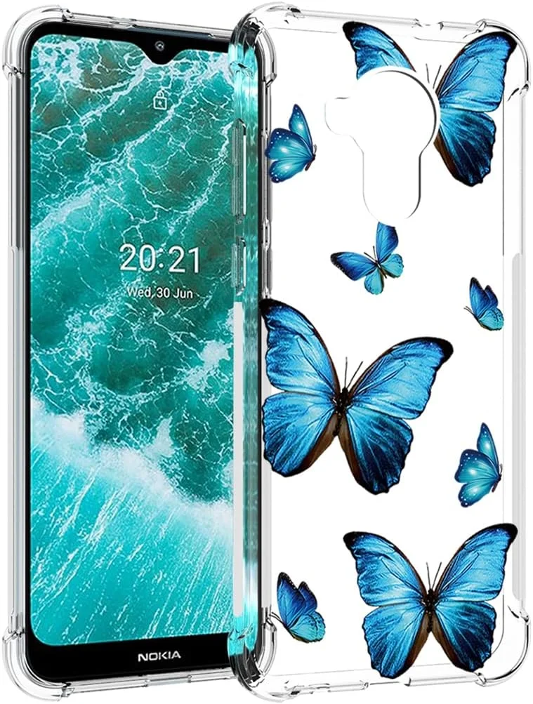 کاور یریبل برای نوکیا C30، مدل TA-1357 TA-1377، کاور زیبا، بامپر انعطاف پذیر TPU، کاور سیلیکونی لاستیکی نرم برای گوشی نوکیا C30 (پروانه آبی) کاور یریبل برای نوکیا C30، مدل TA-1357 TA-1377، کاور زیبا، بامپر انعطاف پذیر TPU، کاور سیلیکونی لاستیکی نرم برای گوشی نوکیا C30 (پروانه آبی)