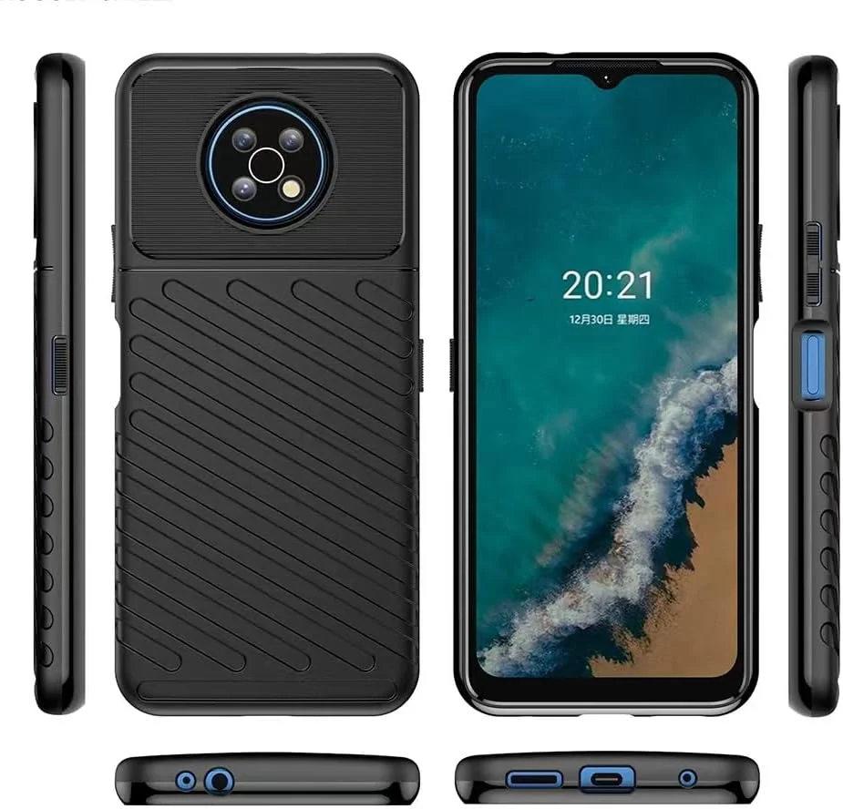 قاب گوشی برای نوکیا G50 مدل TA-1358 TA-1390، کاور ضد ضربه TPU محافظ ضد خش با درجه نظامی برای نوکیا G50 - مشکی