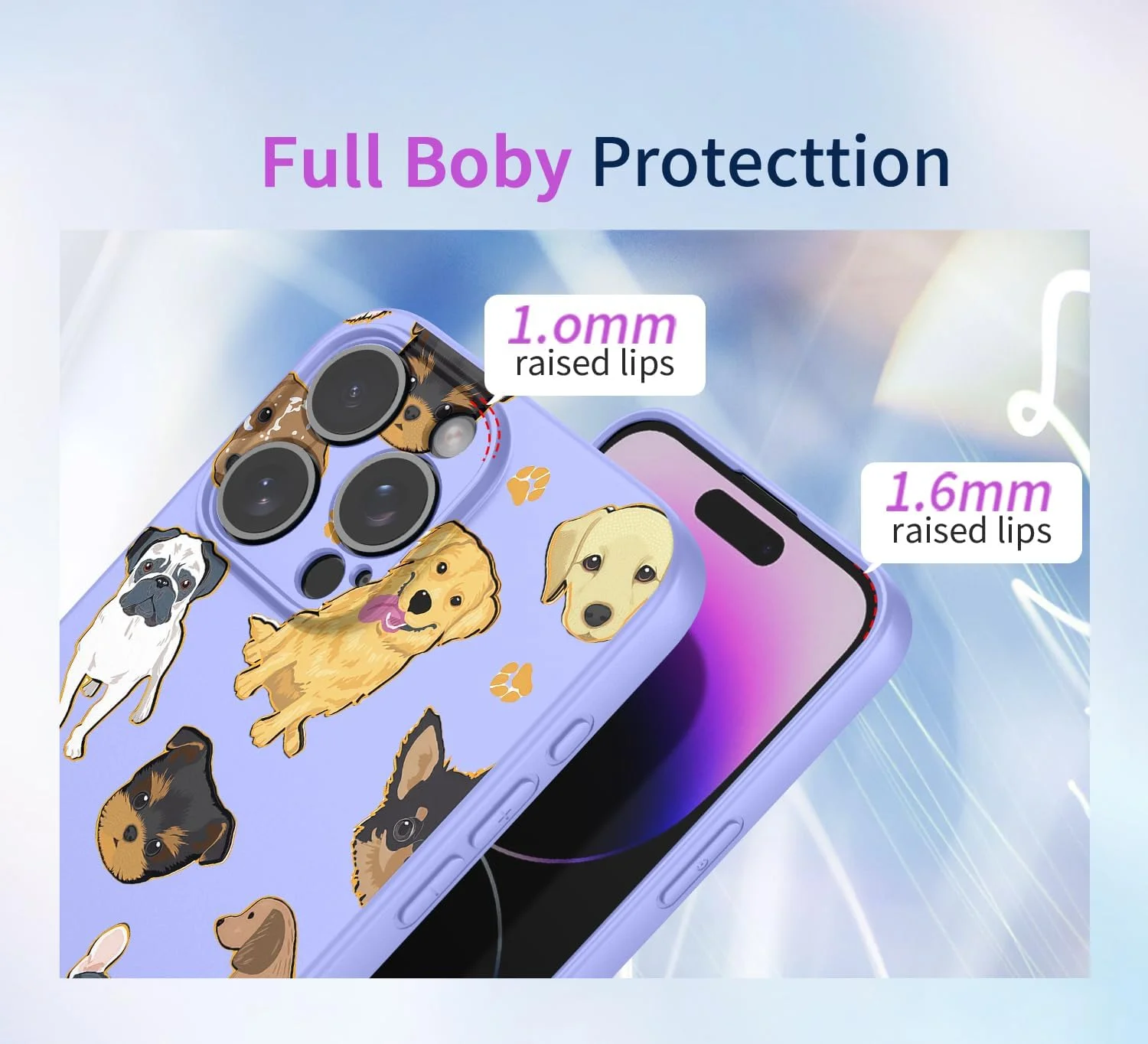 قاب گوشی برای نوکیا C12، قاب نوکیا C12 Pro طرح سگ بامزه، محافظ باریک TPU نرم ضربه گیر گوشی برای نوکیا C12 - طرح سگ بنفش