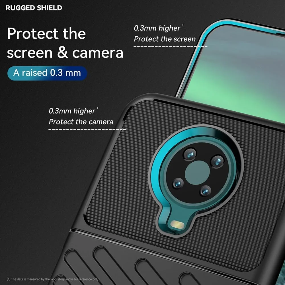 قاب گوشی HTXWXJC برای نوکیا G20، قاب نوکیا G10، قاب نوکیا 6.3، کاور ضد ضربه TPU، محافظ ضد خش، کاور با درجه نظامی برای نوکیا G10 نوکیا G20 مشکی