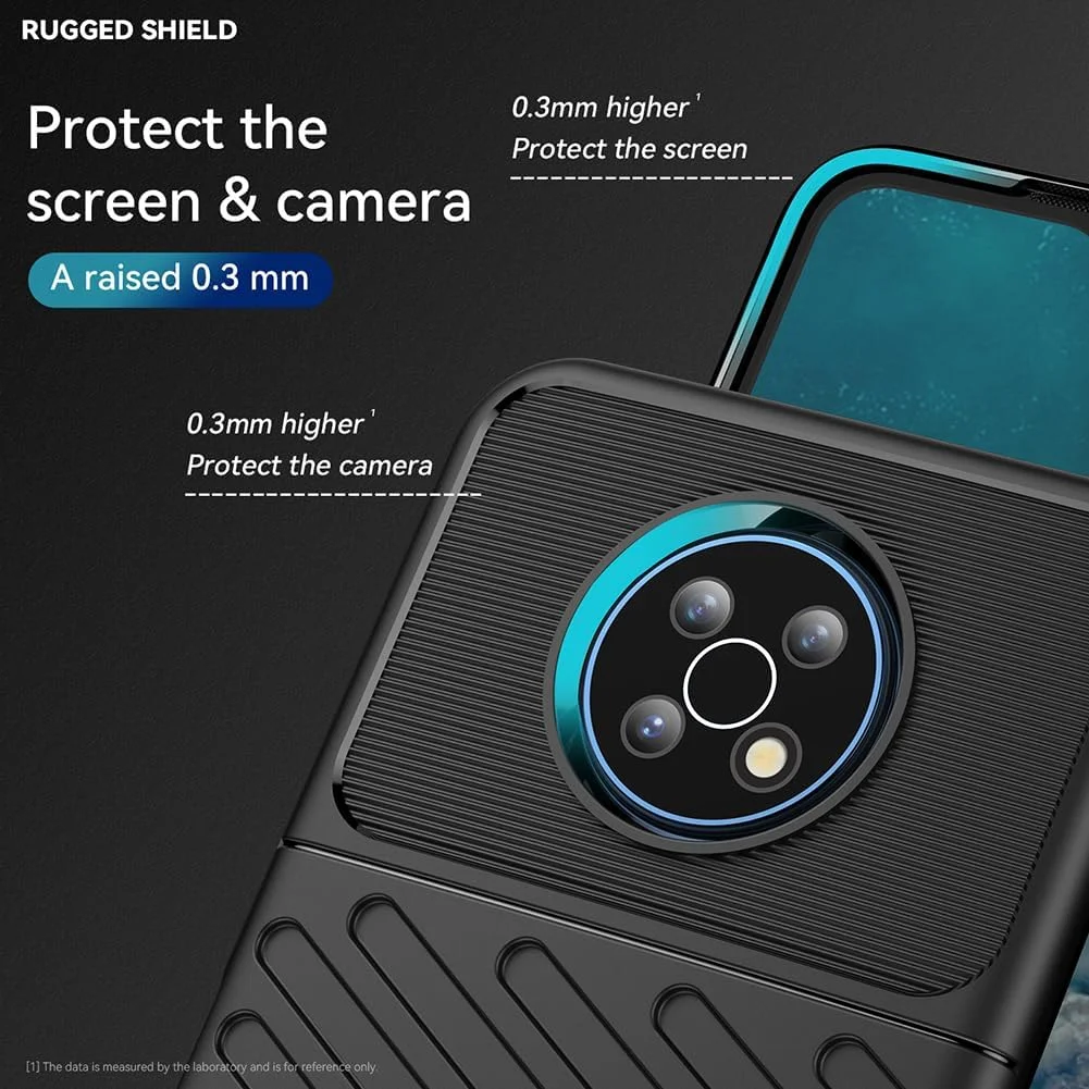 قاب گوشی برای نوکیا G50 مدل TA-1358 TA-1390، کاور ضد ضربه TPU محافظ ضد خش با درجه نظامی برای نوکیا G50 - مشکی