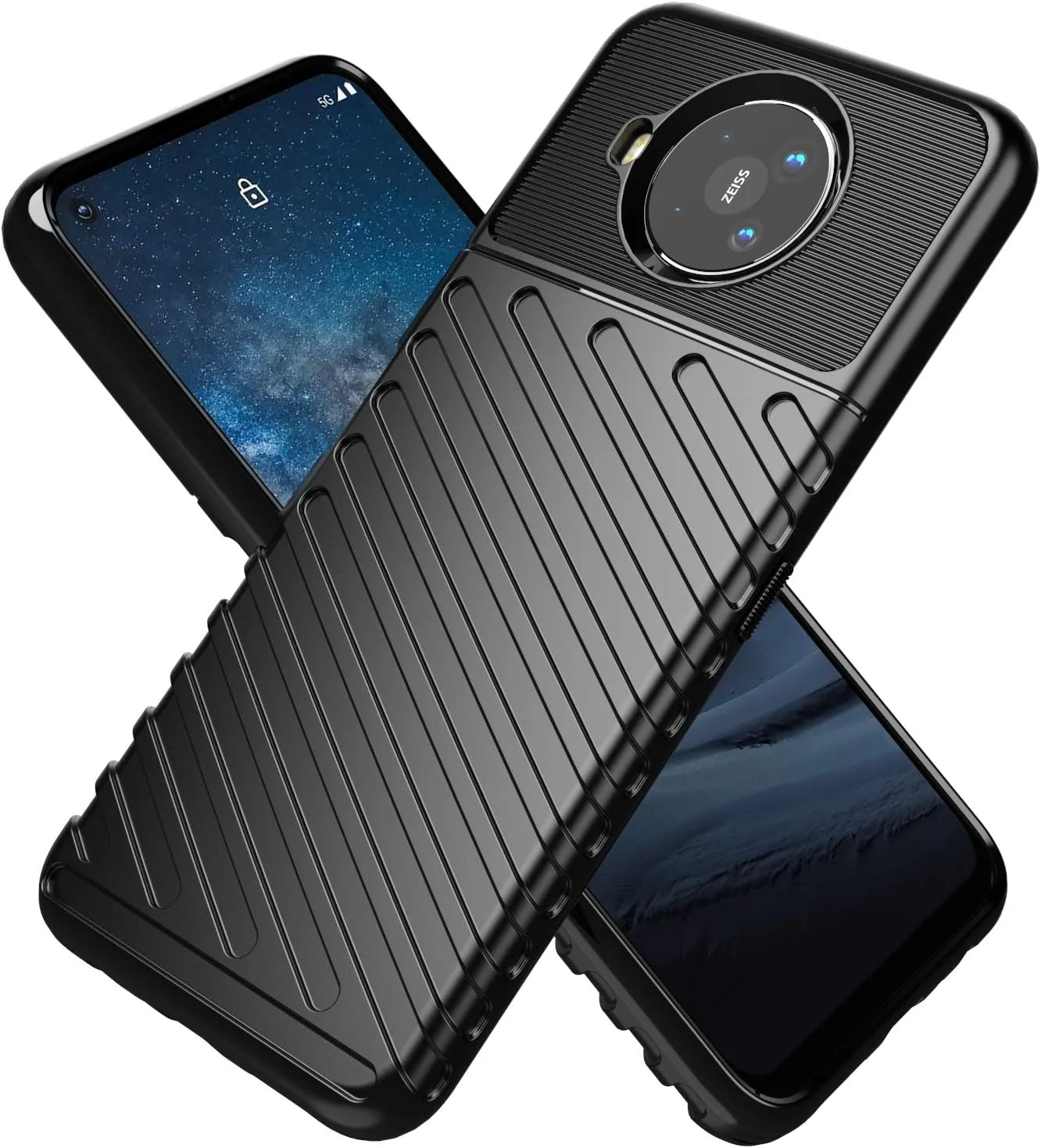 قاب گوشی برای نوکیا 8.3 مدل TA-1243 و TA-1251، کاور ضد ضربه TPU، محافظ ضد خش، کاور با درجه نظامی برای نوکیا 8.3 5G - مشکی