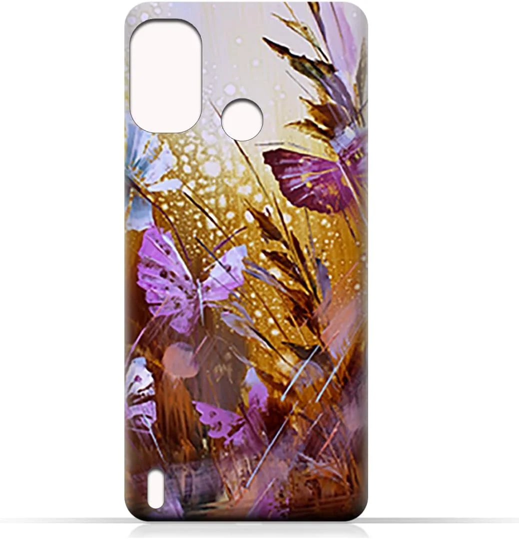 کاور محافظ گوشی موبایل AMC Design TPU سازگار با مدل نوکیا G11 پلاس با طرح پروانه های نقاشی رنگ روغن