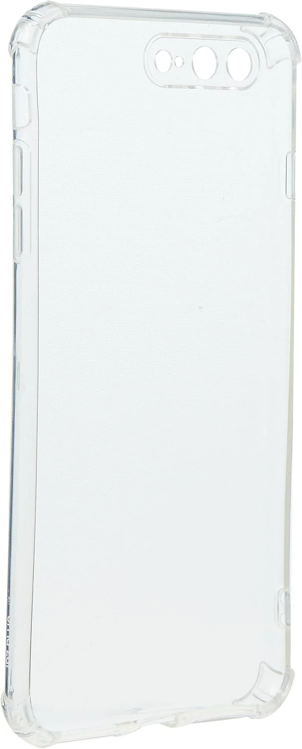 قاب محافظ شفاف گوشی آیفون 7 پلاس و 8 پلاس، کاور کریستالی شفاف با [جذب شوک]، دارای صفحه پشتی پلاستیکی سخت و بامپر ژله‌ای TPU نرم (شفاف)