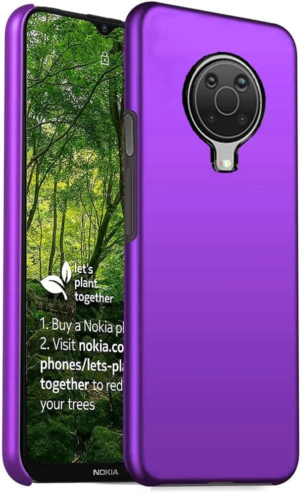 قاب محافظ باریک و مقاوم GAPlus برای نوکیا G10 / نوکیا G20، پوشش مات لاستیکی (بنفش)