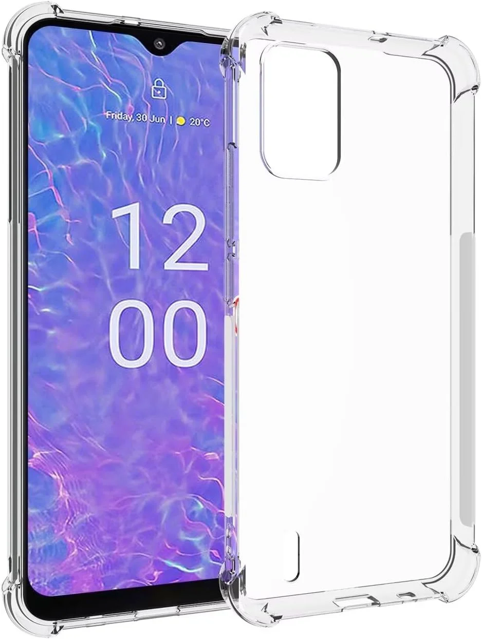 کاور یریبل برای نوکیا C210، کاور زیبا برای نوکیا C 210، کاور سیلیکونی ژله ای نرم و منعطف TPU با سپر شفاف برای نوکیا C210، شفاف