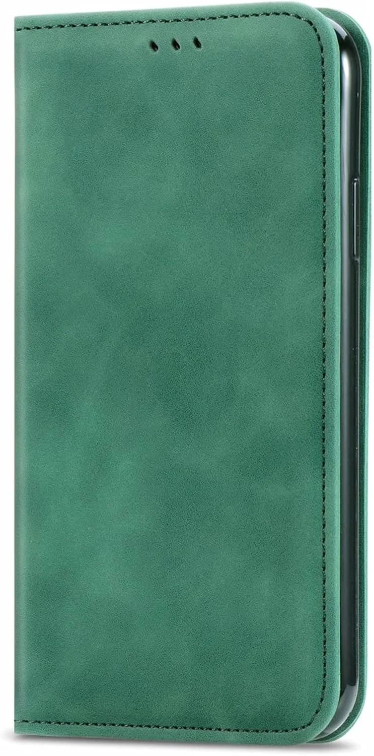 کاور گوشی نوکیا C300، دارای جای کارت، پایه نگهدارنده، TPU + چرم PU، کاور محافظ تاشو برای نوکیا C300 (سبز)