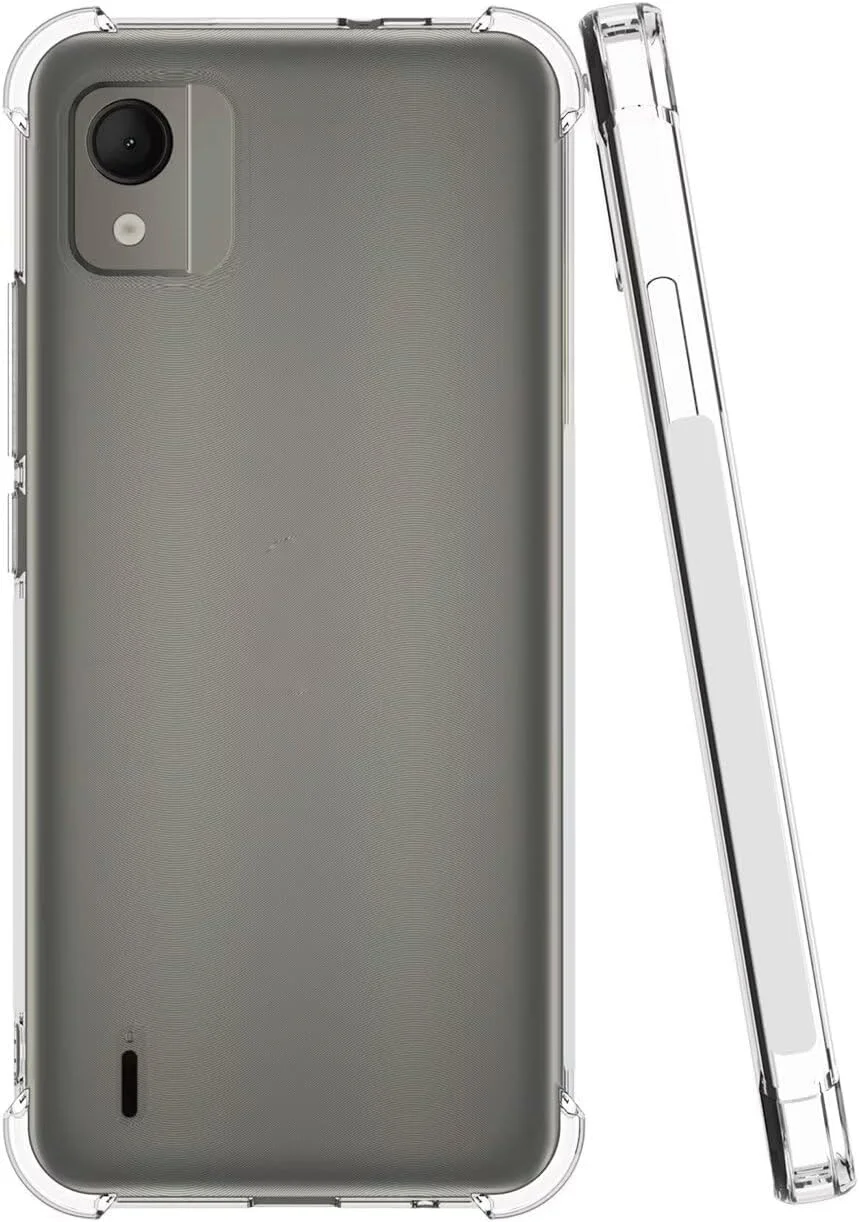 قاب گوشی نوکیا C110، قاب زیبا برای نوکیا C 110، کاور سیلیکونی ژله ای نرم و شفاف با ضربه گیر انعطاف پذیر برای گوشی نوکیا C110