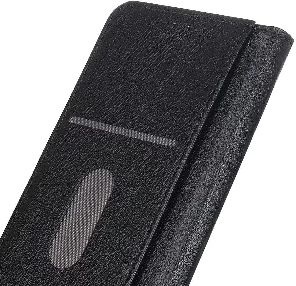 کاور گوشی RanTuo برای نوکیا C300، دارای جای کارت، پایه نگهدارنده، TPU + چرم PU، کاور محافظ تاشو برای نوکیا C300. (مشکی)