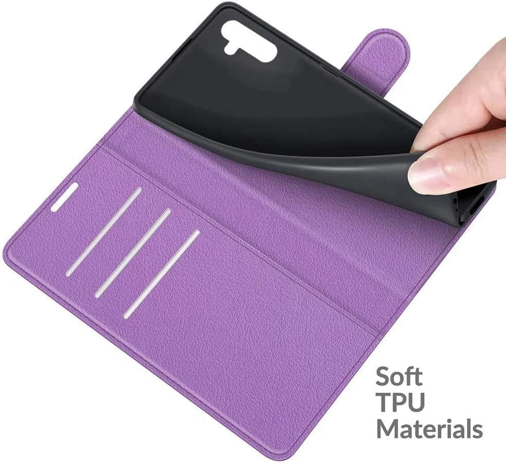 کاور گوشی RanTuo برای نوکیا G42، دارای جای کارت، پایه نگهدارنده، TPU + چرم PU، کاور تاشو برای نوکیا G42 (بنفش)