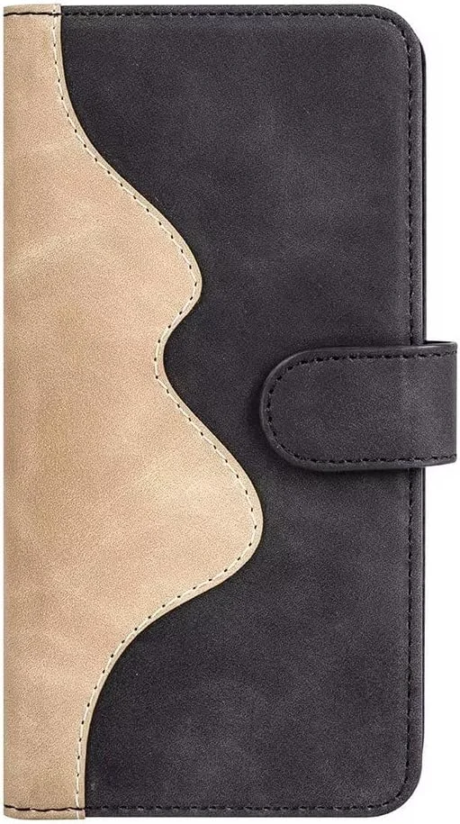 کاور گوشی RanTuo برای نوکیا G42، دارای جای کارت، پایه نگهدارنده، TPU + چرم PU، کاور تاشو برای نوکیا G42. (مشکی)