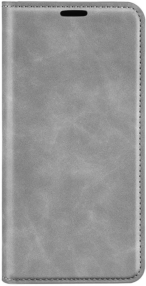 کاور گوشی RanTuo برای نوکیا C210، دارای جای کارت، پایه نگهدارنده، TPU + چرم PU، کاور محافظ تاشو برای نوکیا C210. (خاکستری)