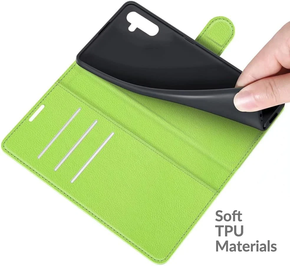 کاور گوشی RanTuo برای نوکیا G310، دارای جای کارت، پایه نگهدارنده، TPU + چرم PU، کاور محافظ تاشو برای نوکیا G310 (سبز)