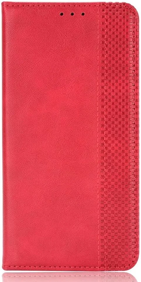 کاور گوشی RanTuo برای نوکیا G42، دارای جای کارت، پایه نگهدارنده، TPU + چرم PU، کاور محافظ تاشو برای نوکیا G42 (قرمز)