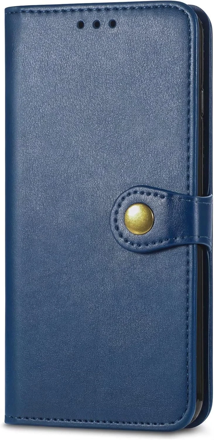 کاور گوشی نوکیا C22، دارای جای کارت، پایه نگهدارنده، TPU + چرم PU، کاور محافظ تاشو برای نوکیا C22 (آبی)