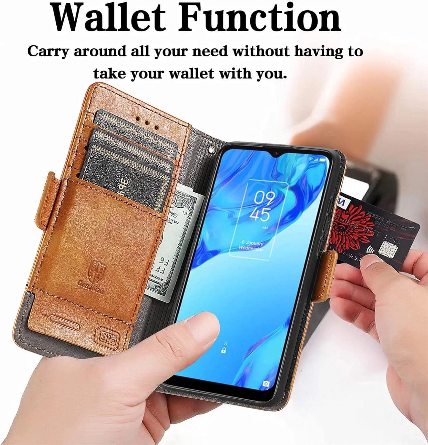 کاور گوشی RanTuo برای نوکیا C12، دارای جای کارت، پایه نگهدارنده، TPU + چرم PU، کاور محافظ تاشو برای نوکیا C12 (خاکی) کاور گوشی RanTuo برای نوکیا C12، دارای جای کارت، پایه نگهدارنده، TPU + چرم PU، کاور محافظ تاشو برای نوکیا C12 (خاکی)