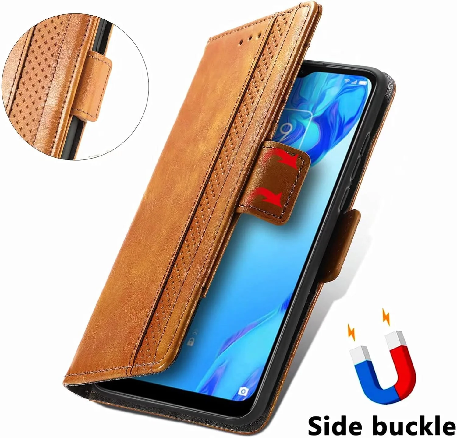 کاور گوشی RanTuo برای نوکیا C12، دارای جای کارت، پایه نگهدارنده، TPU + چرم PU، کاور محافظ تاشو برای نوکیا C12 (خاکی) کاور گوشی RanTuo برای نوکیا C12، دارای جای کارت، پایه نگهدارنده، TPU + چرم PU، کاور محافظ تاشو برای نوکیا C12 (خاکی)